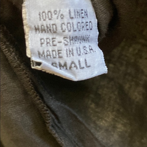 Russ Berens S Black Linen top - Picture 4 of 5